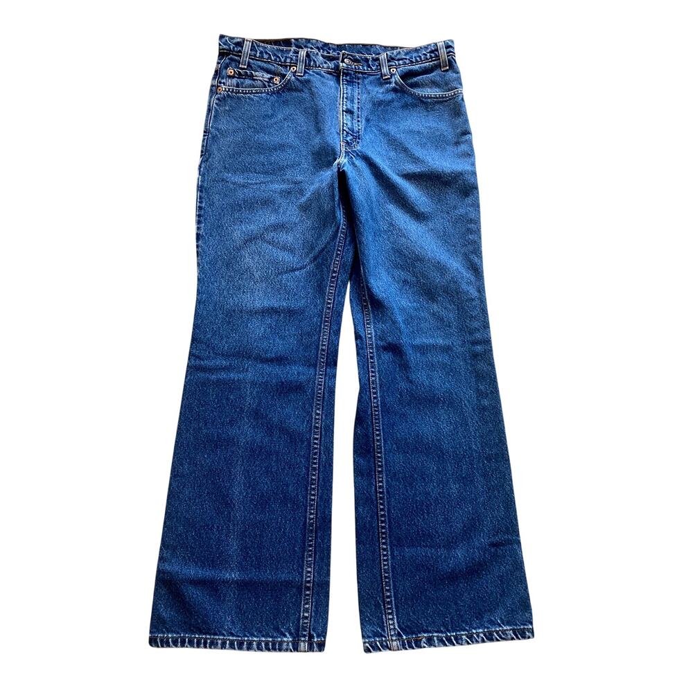 Vintage Levi's 517 Jeans Men 36x30 Boot Cut Medium Wash Blue Denim USA 90s